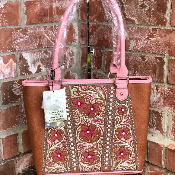 Montana West Handbags - Montana West Floral Concealed Handgun Tote